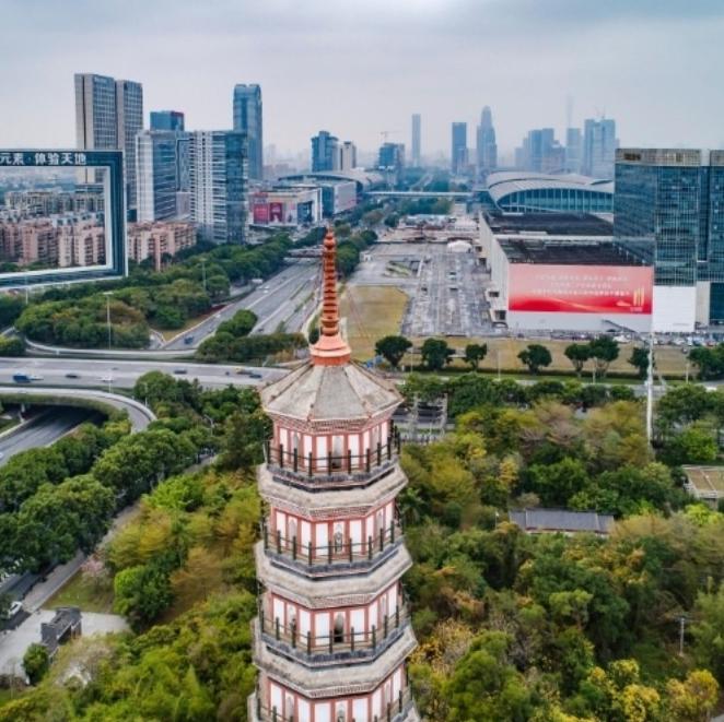 Three centuries-old pagodas in Guangzhou