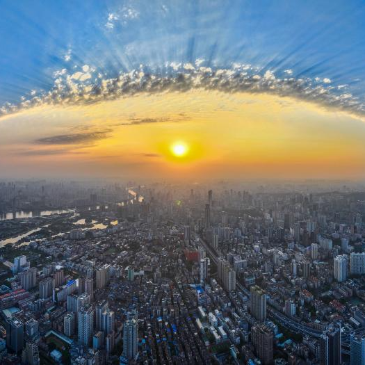 Sunset view in Guangzhou