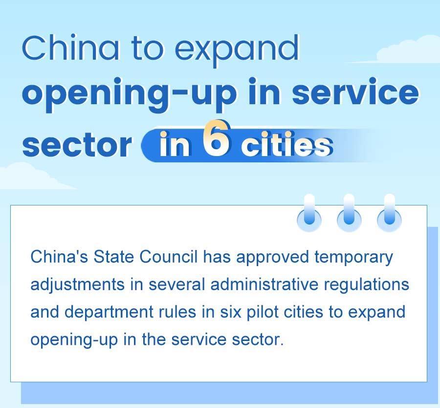 China to expand opening-up in service sector in 6 cities