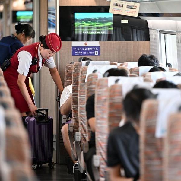 China reports record railway passenger trips in January-July