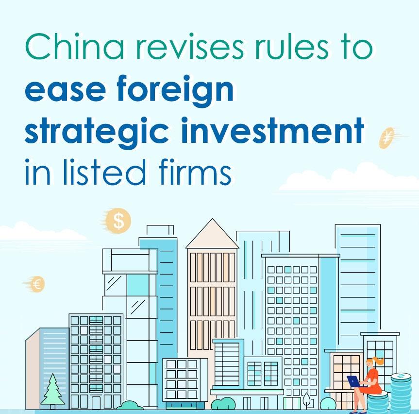 China revises rules to ease foreign strategic investment in listed firms