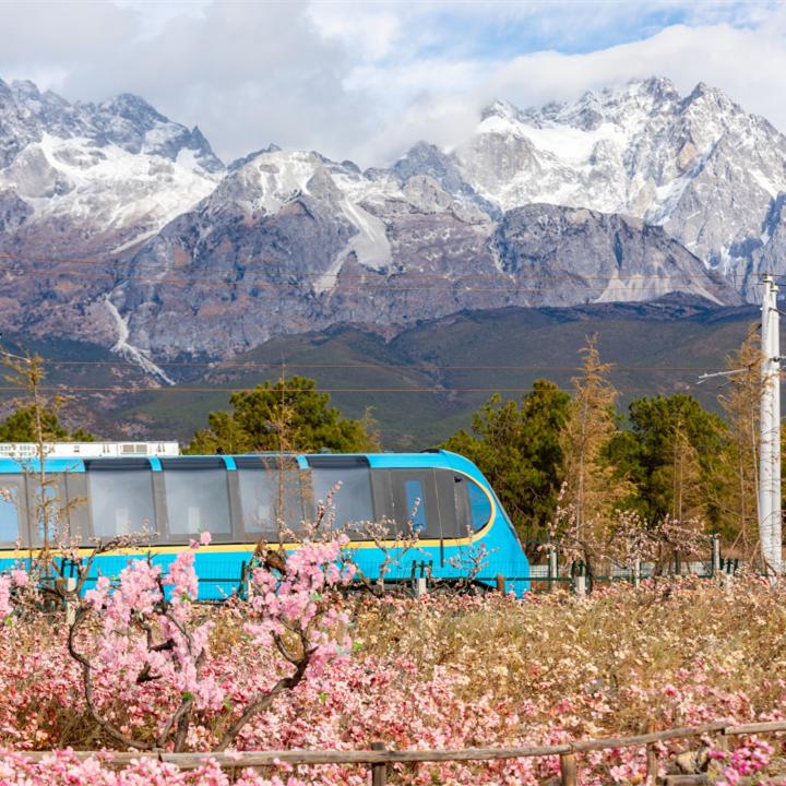 The Lijiang Snow Mountain Sightseeing Train operated by Guangzhou Metro