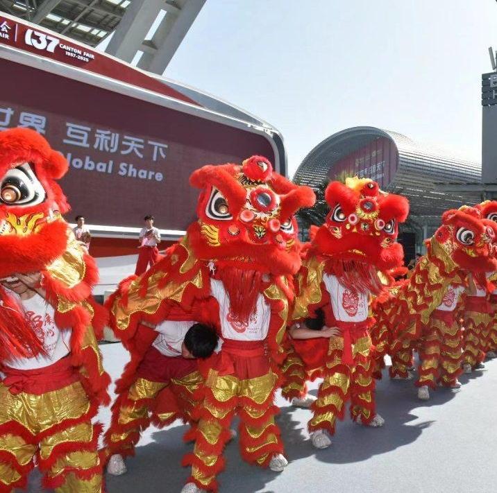 Canton Fair | Vibrant lion dance performance launches Canton Fair